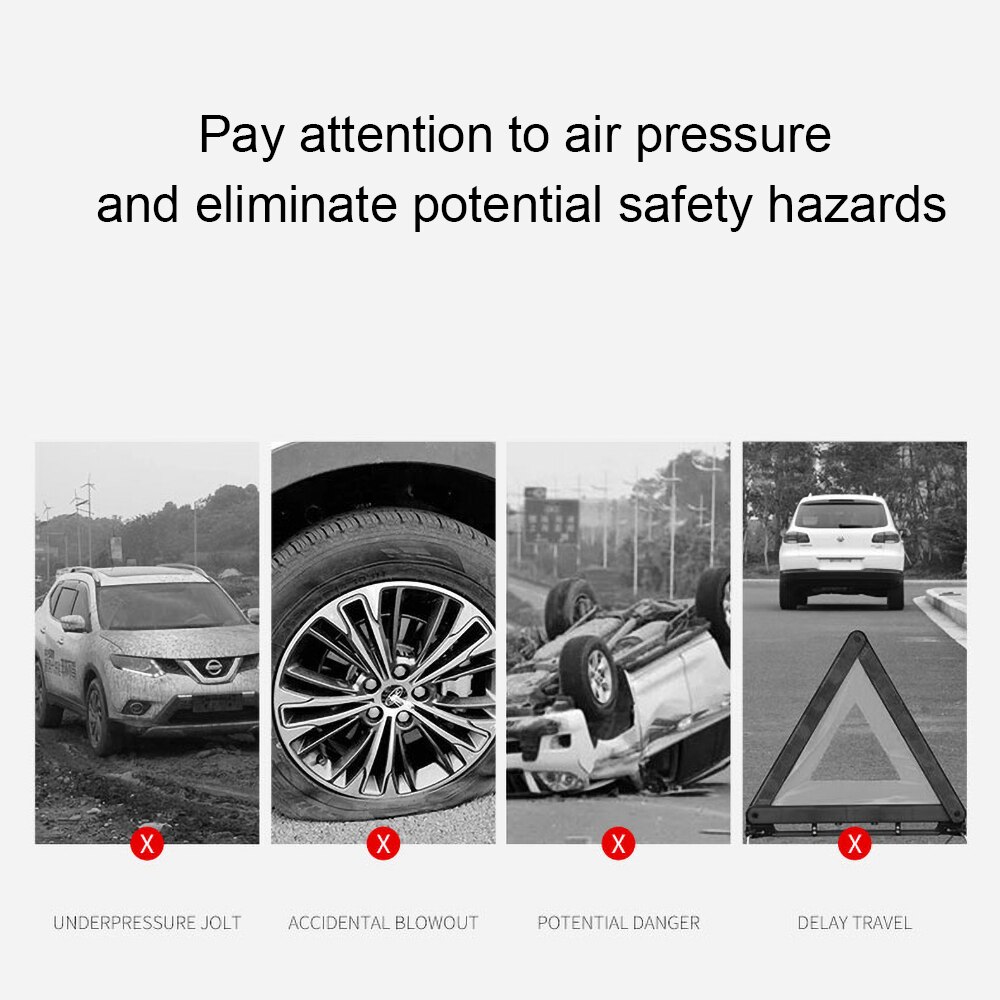 Air Compressor Tire Inflator-Autoband Pomp Met Digitale Manometer (150 Psi 12V Dc) bright Emergency Zaklamp