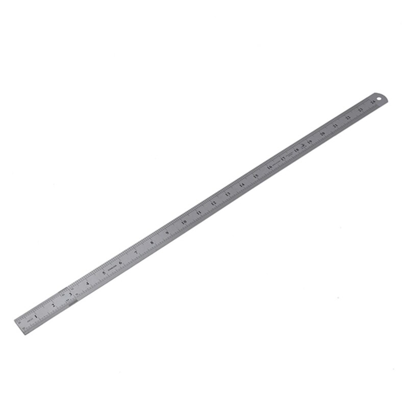 Régua reta de medição de metal inoxidável de 60cm