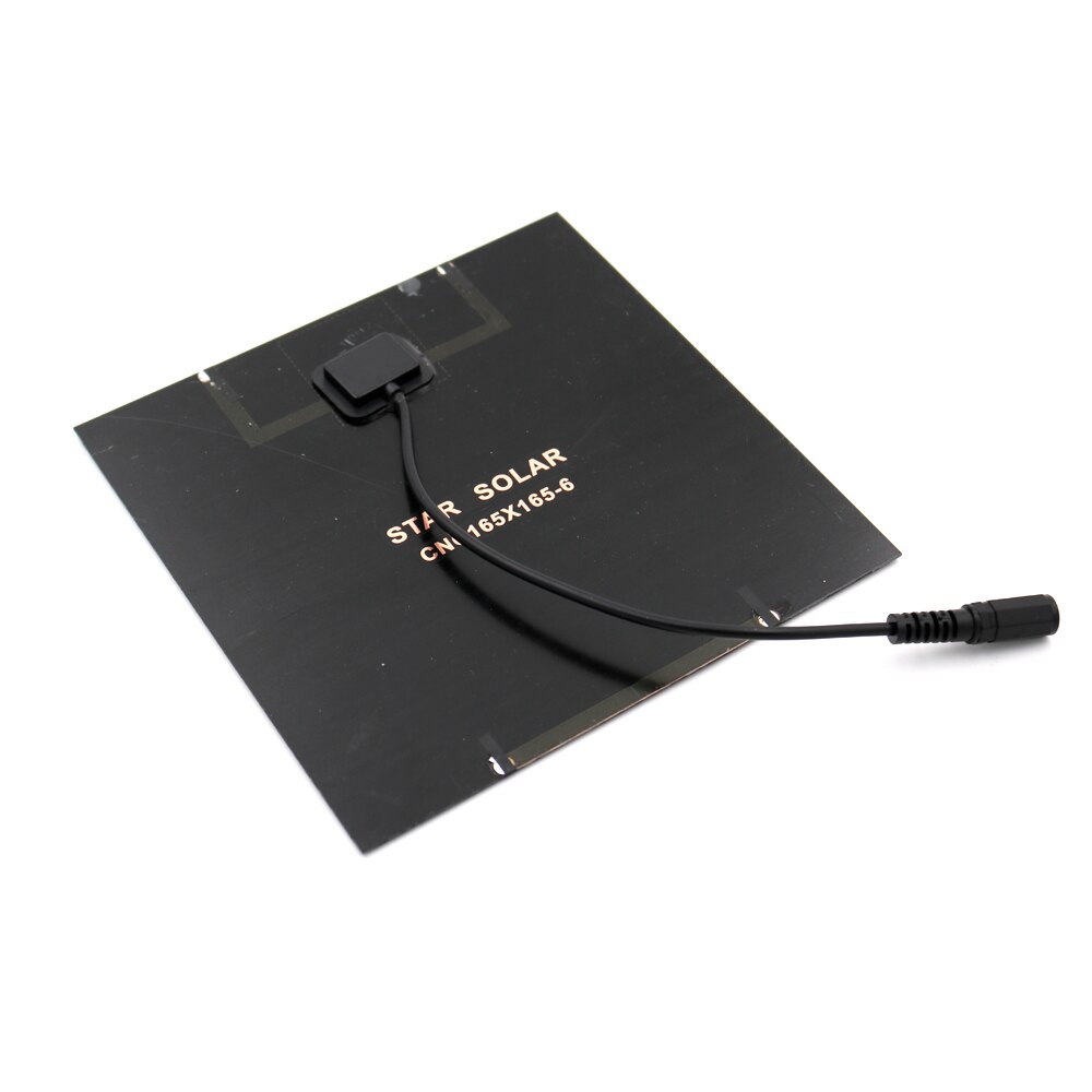 6V Solar Panel DC 5.5*2.1 plug Connector 2 3 4.5 6 10W Portable Transparent Laminated Mono Solar Cell Module 3.7V 18650 Battery