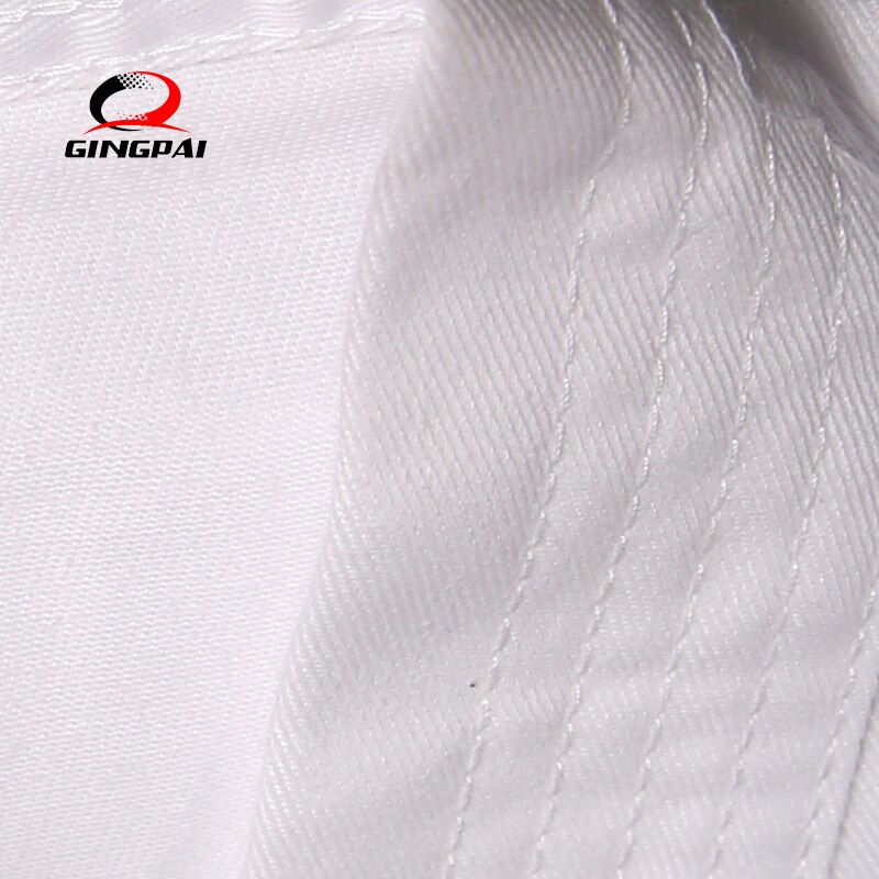 GINGPAI White Karate Uniform Set Men and Women Children Cotton Polyester Adult Karate Uniform Taekwondo Uniform Set