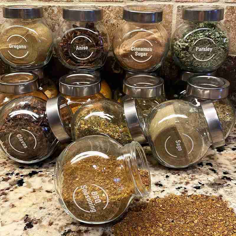 144/274/132pcs Kitchen Jars Bottle Container Label Various Food Label Clear Stickers Food Jar Labels for Pantry Spice Stickers