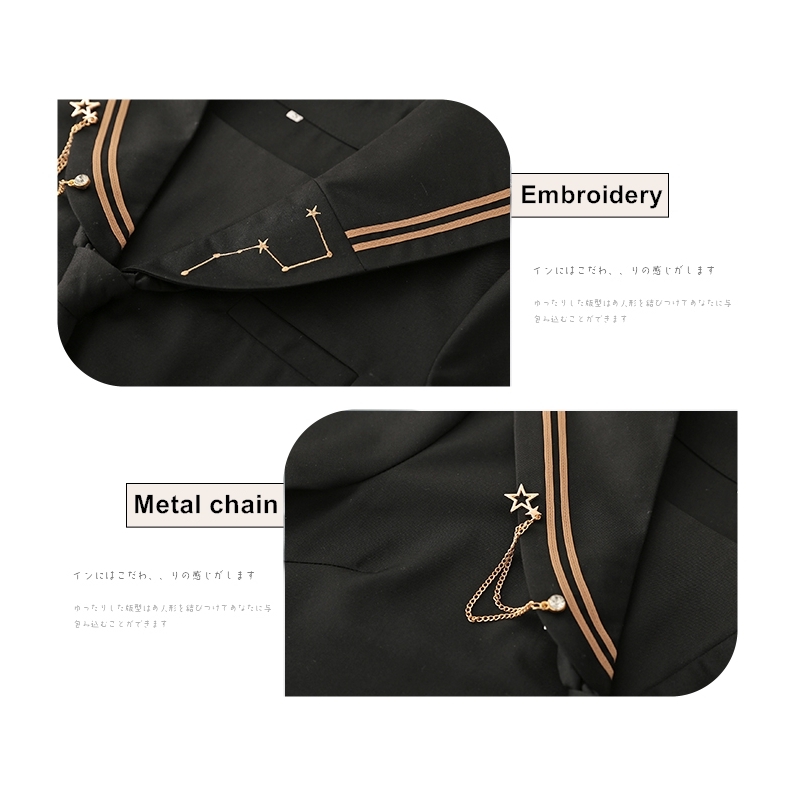 Gothic JK Sailor Suit Japanese Women girl uniform black Short/long Sleeve School Uniforms Pleated long skirt college Uniform Set