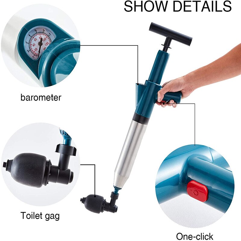 Toilet Plunger Drain Opener Professionele Pijp Plunger Voor Sink Hoge Druk Wassen Afvoer Nozzle Pijp Bagger Schoon Riool Baggeren