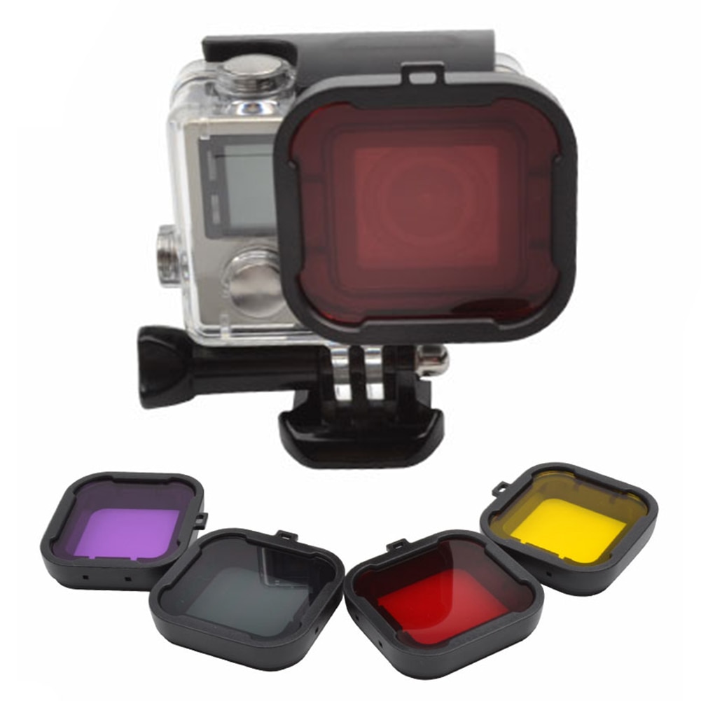 Accessoires Diving Filter Onderwater Duik Filtors Voor Go Pro Hero 3 + 4 Waterdichte Case Action Camera Accessoire