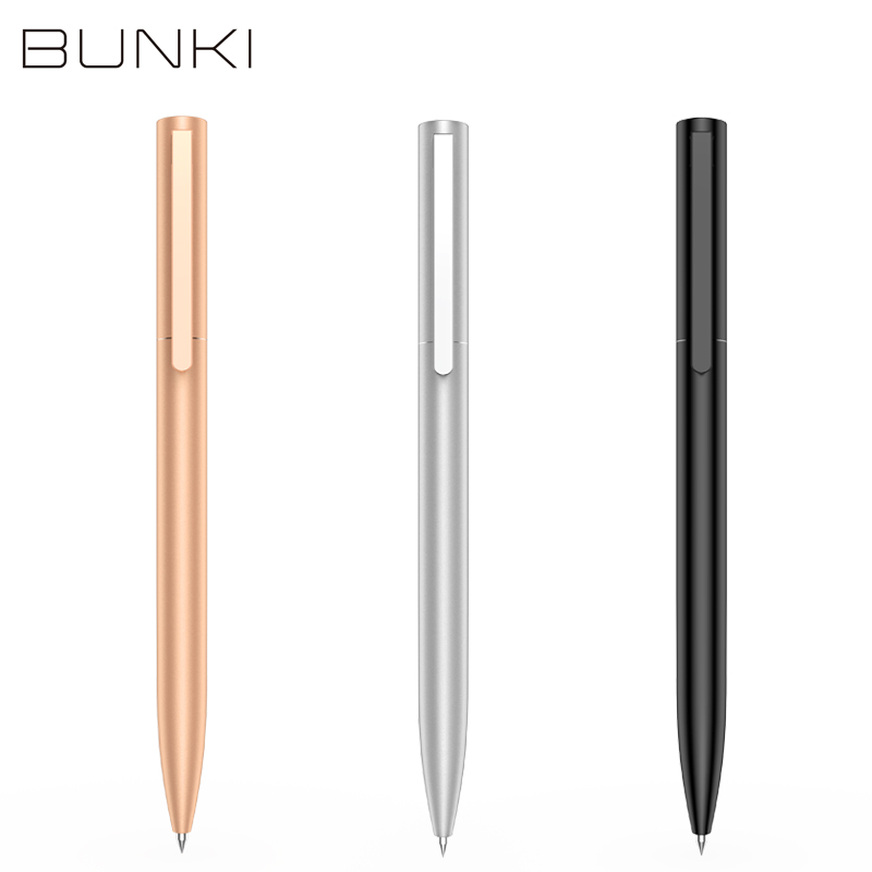 BUNKI-Metallschildstift, Kugelschreiber, Signierstift, 0,5 mm Gel PREMEC, glatte Nachfüllung der Schweiz, schwarze Tinte, Büro, Schule, Schreibstift, BK0100