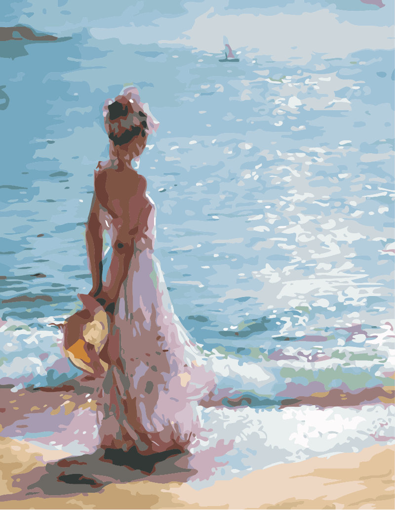 DIY Painting By Numbers Adults Portrait Full Kits Oil Paint By Numbers Art Figure Drawing 50x40cm Home Decor: 6551