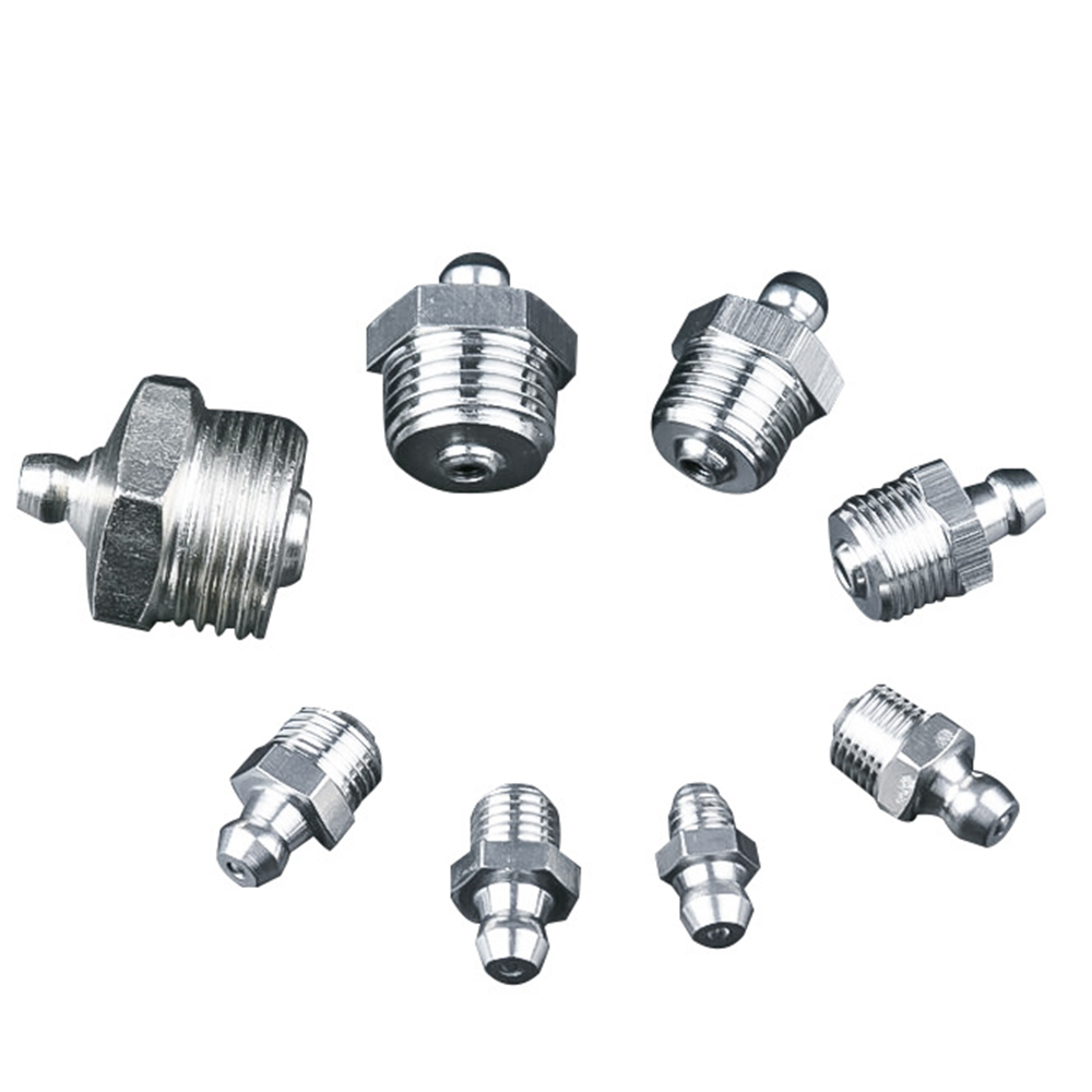 304 stainless steel M6 M8 M10 M12 M14 M16 M18 M20 Male Thread Steel Straight Oil Grease Nipples Fittings for Grease Gun Nozzles