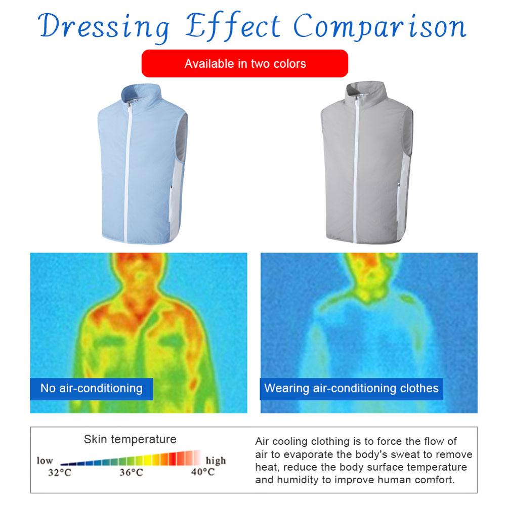 Ventilateur gilet climatisation vêtements mâle Smart ventilateur vêtements refroidissement refroidissement Usb charge vêtements soudage refroidissement vêtements