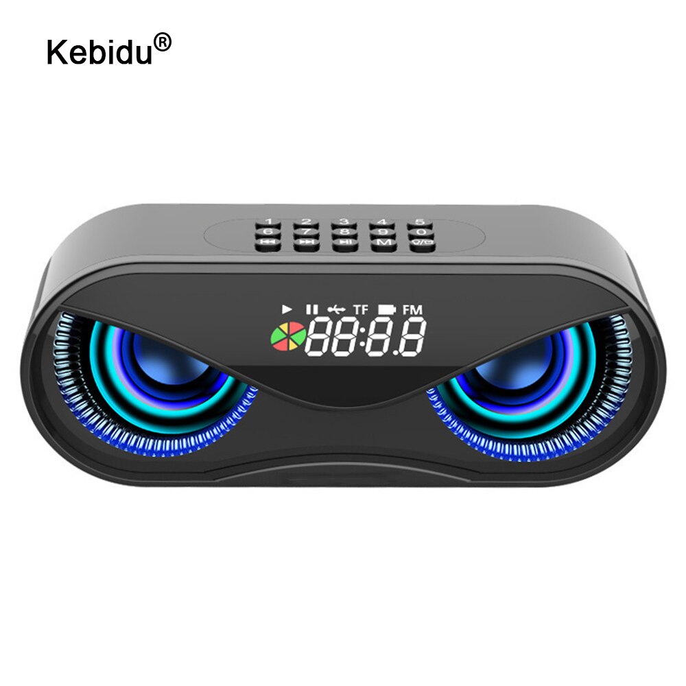 M6 auto bluetooth speakers led flash draadloze luidspreker fm radio wekker tf kaart u disk handsfree bellen bas luidspreker