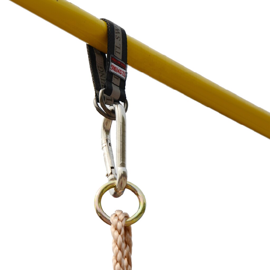 Swing Hardware Connector Snap Hook Clips and Hanging Straps 2 Set - Attaches Swings and Other Accessories Rated