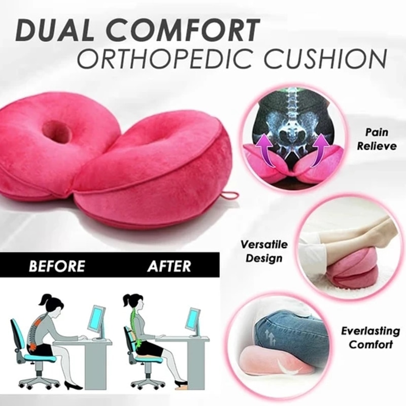 Coussin orthopédique ascenseur Double confort orthopédique coussin bassin oreiller ascenseur hanches Up siège coussin multifonction soulagement pression