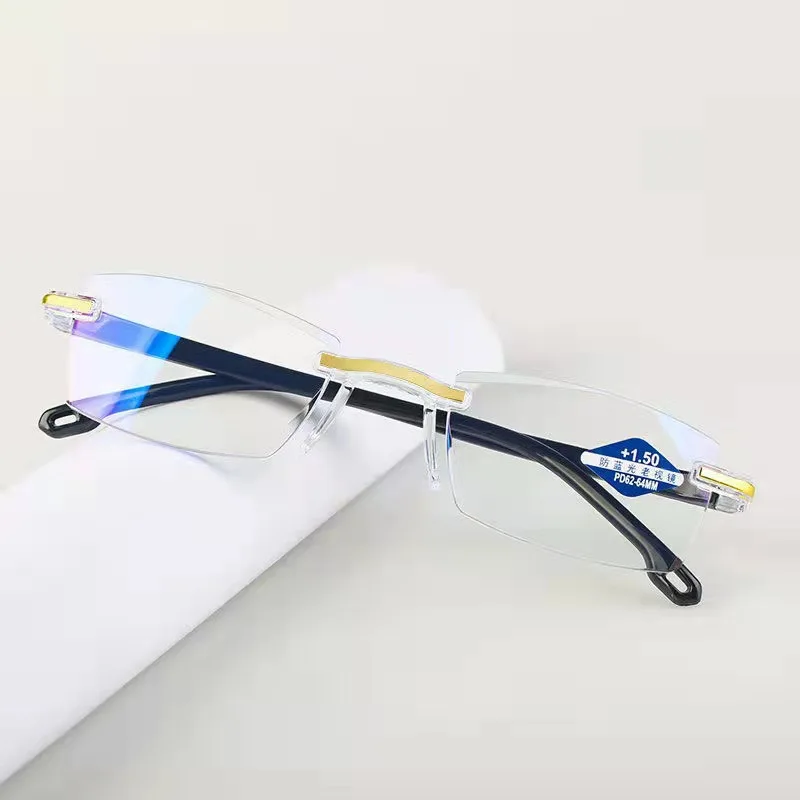 Gafas inteligentes con ajuste automático para hombre, lentes de lectura con aumento, multifoco progresivo, antiluz azul, 0- + 4,0, 1 ud.: Blanco / +400