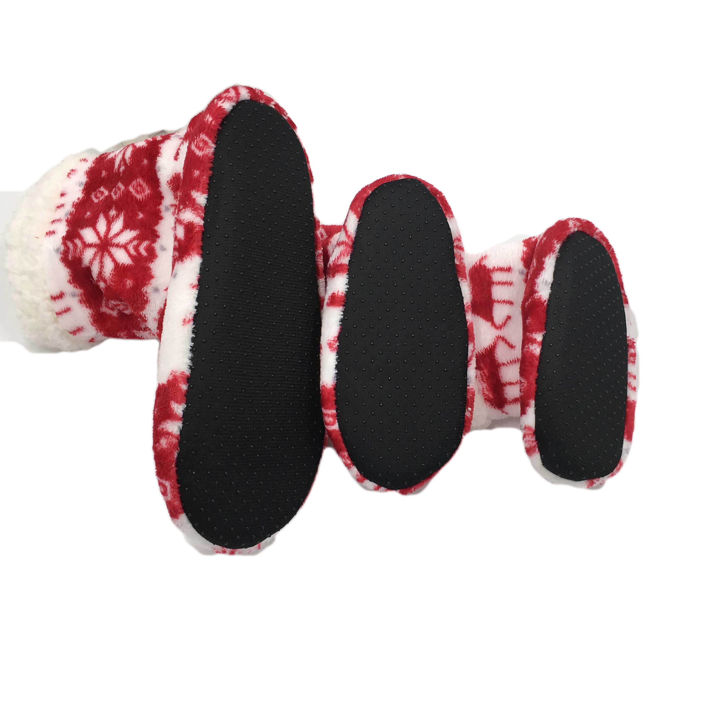 Crianças de pelúcia botas quentes meninas indoor não deslizamento piso sapatos sólidos botas de tornozelo quente para crianças