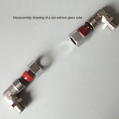 Cork water level gauge 3 branch glass tube elbow steam generator boiler water level elbow water steam tube tube steaming: White