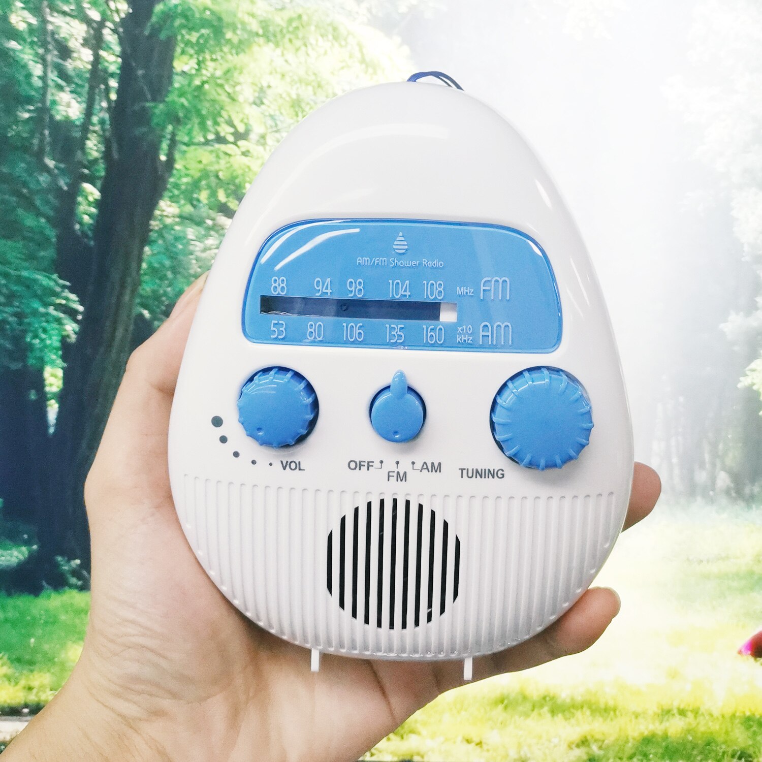 SY-900 Draagbare Fm/Am Draagbare Radio Fm: 88-108 Mhz Am: 530-1710 Khz Mini Douche Radio Ontvanger Waterdicht Met Een Lanyard