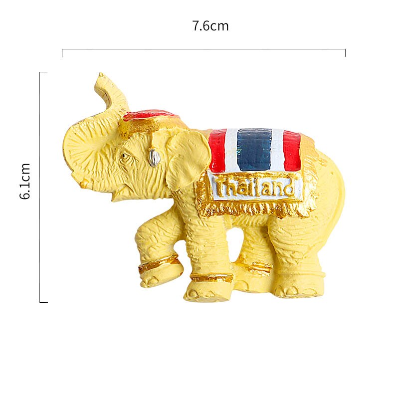 Naklejki magnetyczne lodówki świat pamiątki turystyczne francja paryż japonia podróże magnesy na lodówkę praga tajlandia niemcy włochy: Elephant hailand
