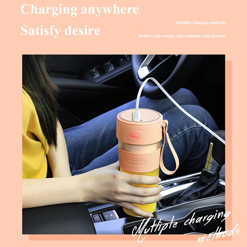 WXB USB Charging 6 Blades Portable Juicer Juice Smoothie Smothie Maker Smoothie Blender Extractor Batidora Be Machine Household