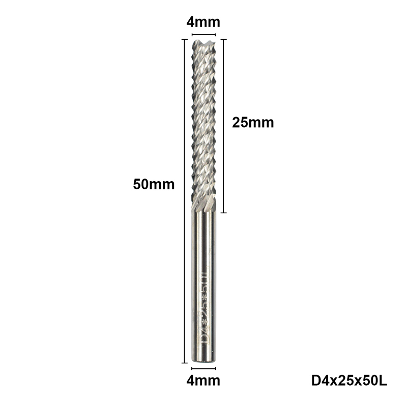 1pc 4/6mm CNC Router Bit For Engraving Machine Corn Milling Cutter Tungsten Carbide PCB End Mill: D4x25x50L