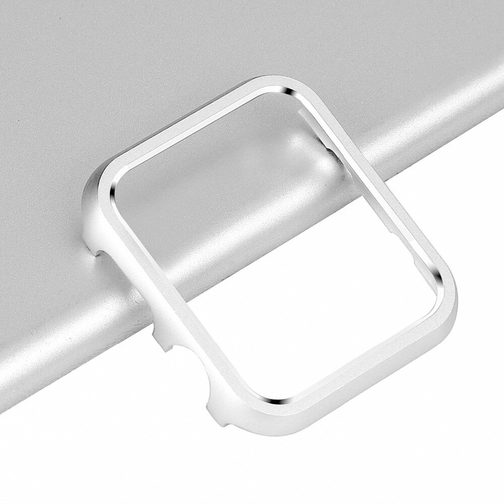 Funda para Apple Watch 6 se 4 3 5, carcasa protectora de pantalla con marco de metal, accesorios para iwatch, 42mm, 38mm, 44mm, 40mm: silver / 44mm Series 654se