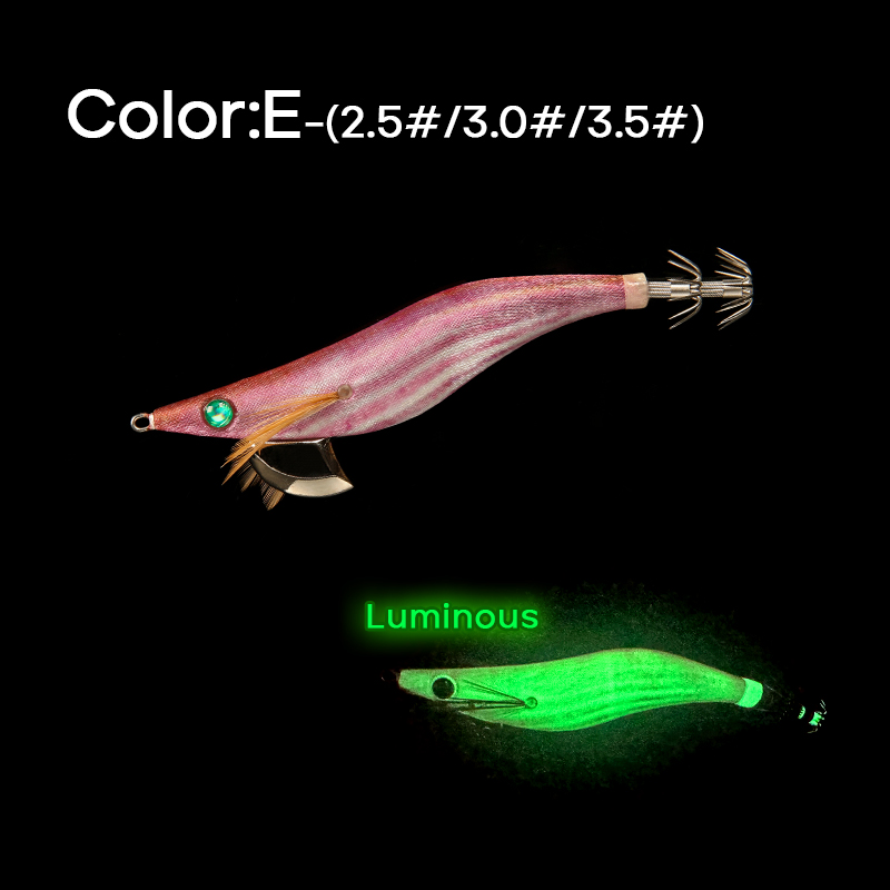 LETOYO 3.5# 3.0# 2.5# Cebo de calamar que se hunde Cebo de calamar luminoso Cebo de pesca artificial EGING Para Señuelo de pulpo Webfoot Pesca de Sepia Oficinalis EGI Señuelo de pesca en el mar: 150 mm / naranja