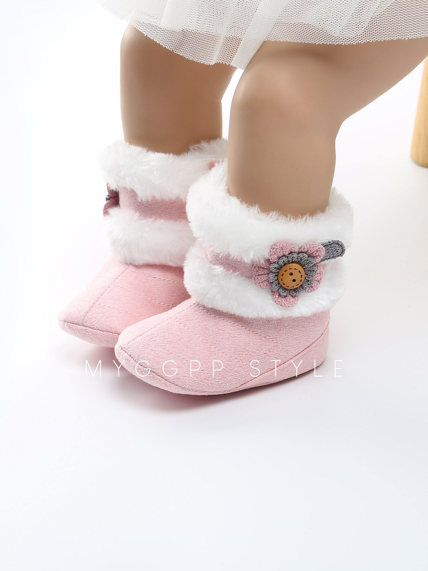 Peuter Winter Warm Baby Anti Slip Meisjes Snowboots Schoenen Mode Booties Slippers: Roze / 0-6 months