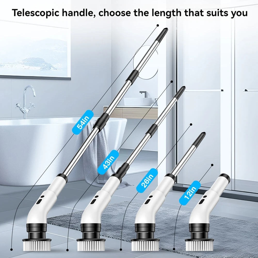 Xiaomi-cepillo de limpieza eléctrica 9 en 1, inalámbrico, telescópico, de mano, para el hogar, cocina, suelo, baño, 9 cabezales
