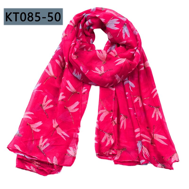 170*85 CENTIMETRI Modello di libellula delle donne Lunghe Sciarpe sciarpa Calda del Cotone viscosa Scialle Sciarpa della signora magro autunno testa sciarpa delle donne del capo: KT085-50