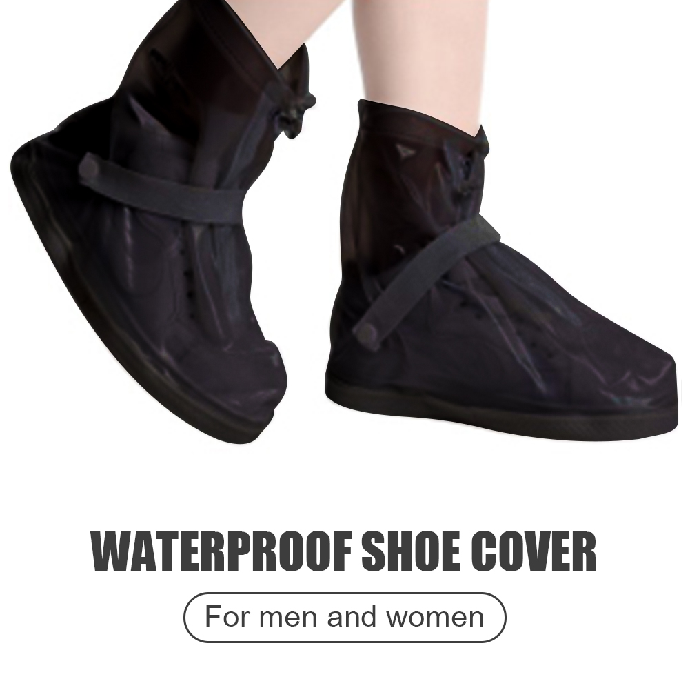 Rutschfeste wasserdichte überschuhe wasserdicht wiederverwendbar motorrad fahrrad fahrradstiefel regenschuhe überschuhe mittelrohr unisex