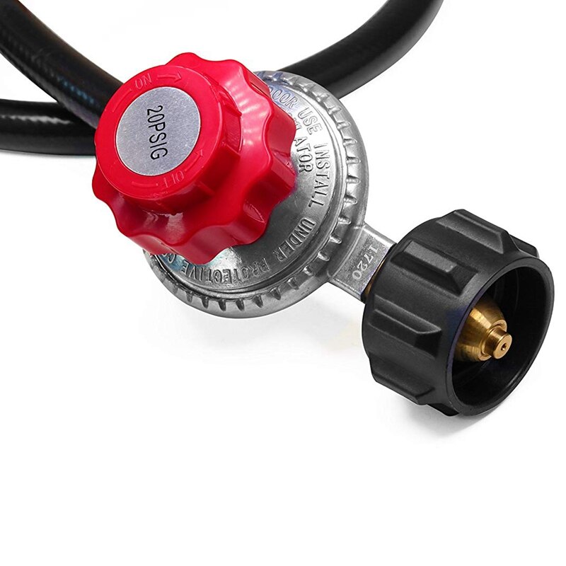 Propano ad alta pressione 0-20 Psi regolatore regolabile con tubo flessibile Qcc1/tipo 1 da 4 piedi-adatto per bruciatore a propano turchia friggitrice fumatore e M