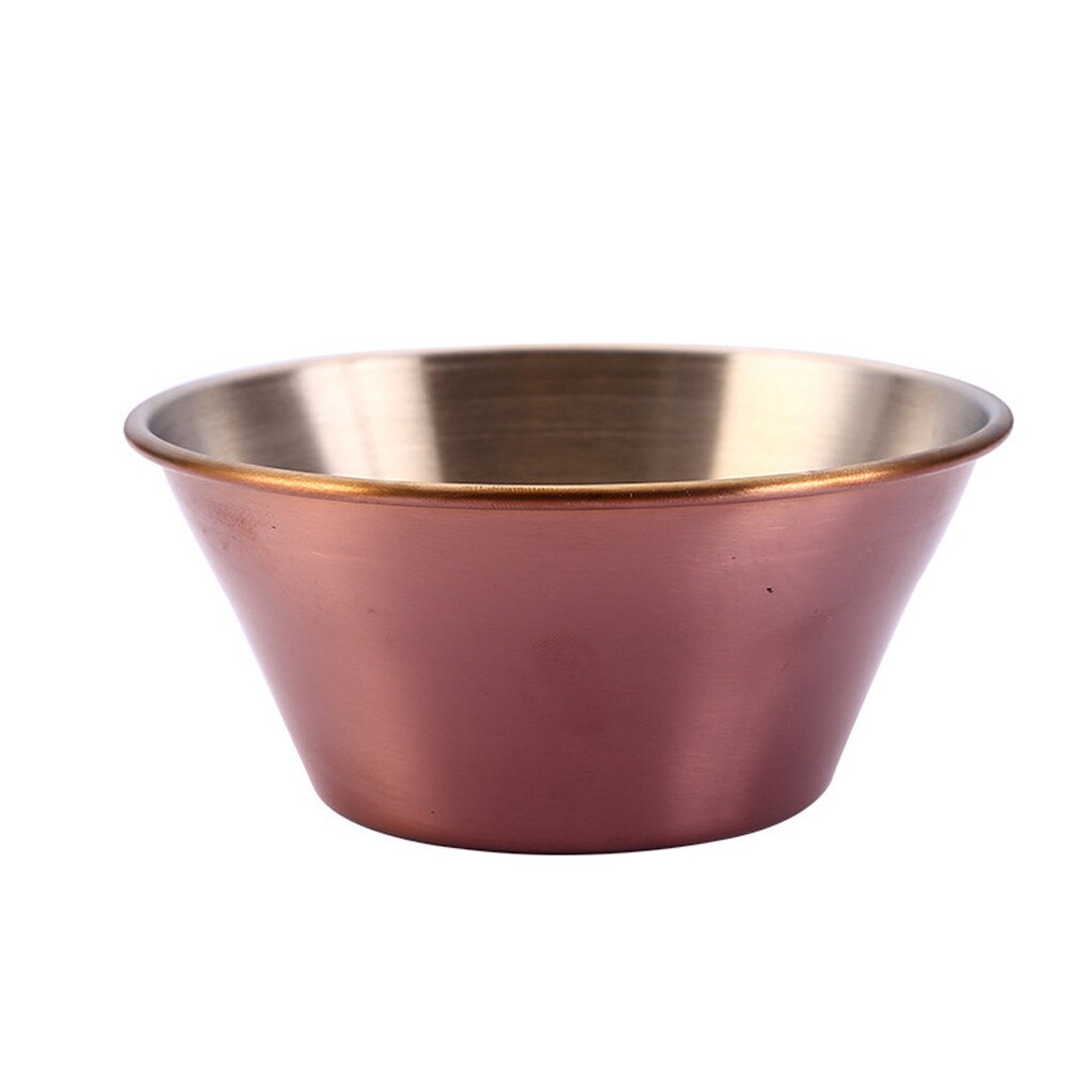 Stainless Steel Small Plate Food Snack Dish Sauce Plate Seasoning Dish SeasoningSteel Tapered Shape Dish Stainless: Rose Gold 