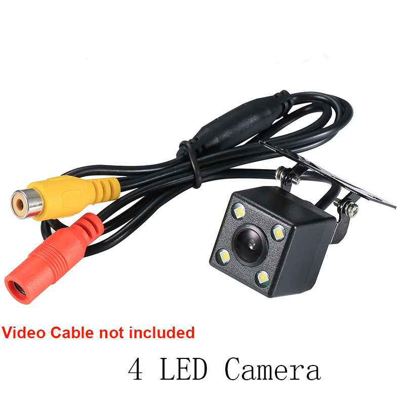 Wide Angle HD Car Rearview Camera Rear View Video Vehicle Camera Backup Reverse Camera 12 LED Night Vision Parking Camera: Brown
