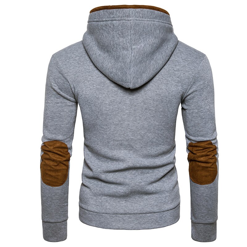 Quente 2021 inverno ao ar livre antumn com capuz jaqueta botão dos homens cor correspondência cardigan engrossar velo jogging masculino hoodies camisola