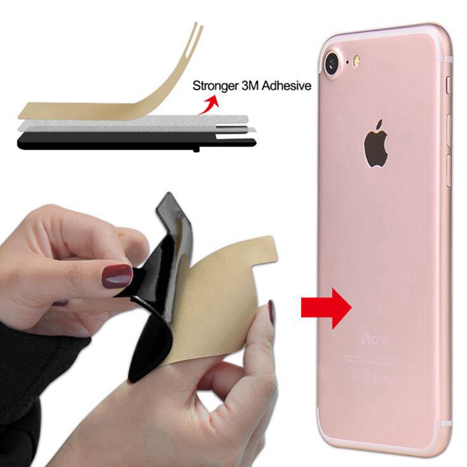 Creatieve 3M Elastische Lycra Mobiele Kaarthouder Telefoon Wallet Case Vrouwen Mannen Business Credit Id-kaart Houder Pocket Stok lijm