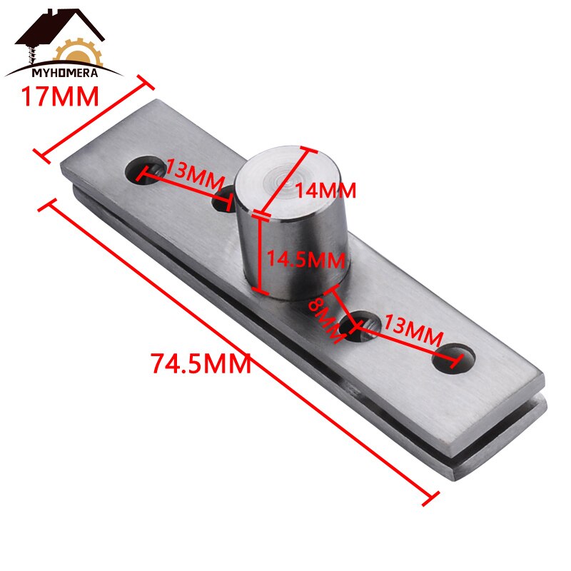 Myhomera 360 Degree Rotation Axis 75/100mm Stainless Steel Up and Down Doors Rotating Hinges Location Shaft Hidden Pivot Hinge: 75mm