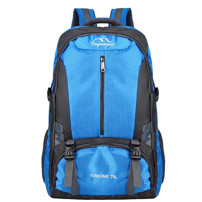Chuwanglin 75l mænd rygsæk klatre rygsæk skoletaske til teenager rejse rygsække stor kapacitet kvinder udendørs taske  f52002: Himmelblå