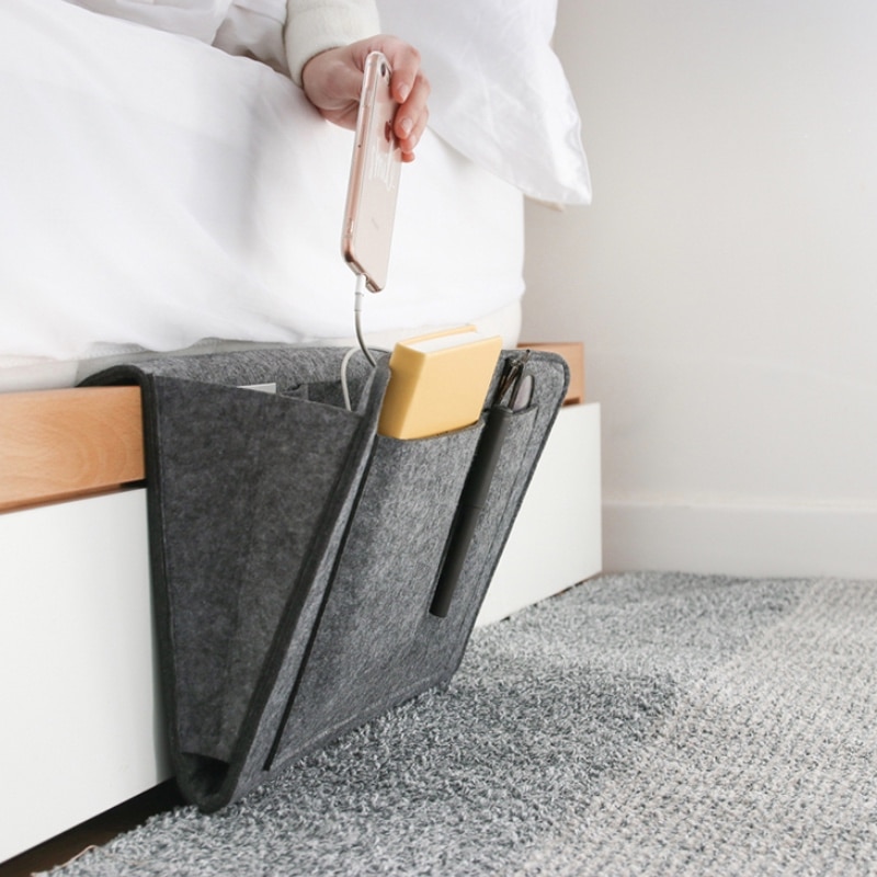 Bedside Storage Organizer Bedside Hanging Pocket for Organizing Magazine Phone Small Things Space Saving bed package