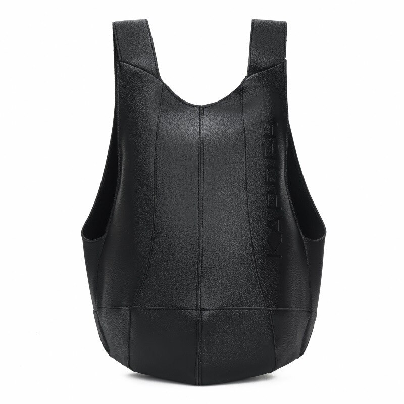 Effen Schildpad Rugzak Britse Grote Capaciteit Lychee Grain Soft Leer Leisure Anti Diefstal Rugzak: Black