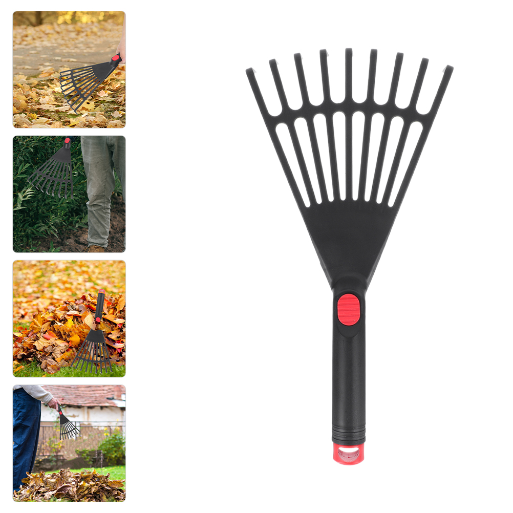 Garden Rake With Comfortable Handle Leaf Removing Flower Bed Gardening Tool Small Rake Outdoor Use Rakes For Garden Tools