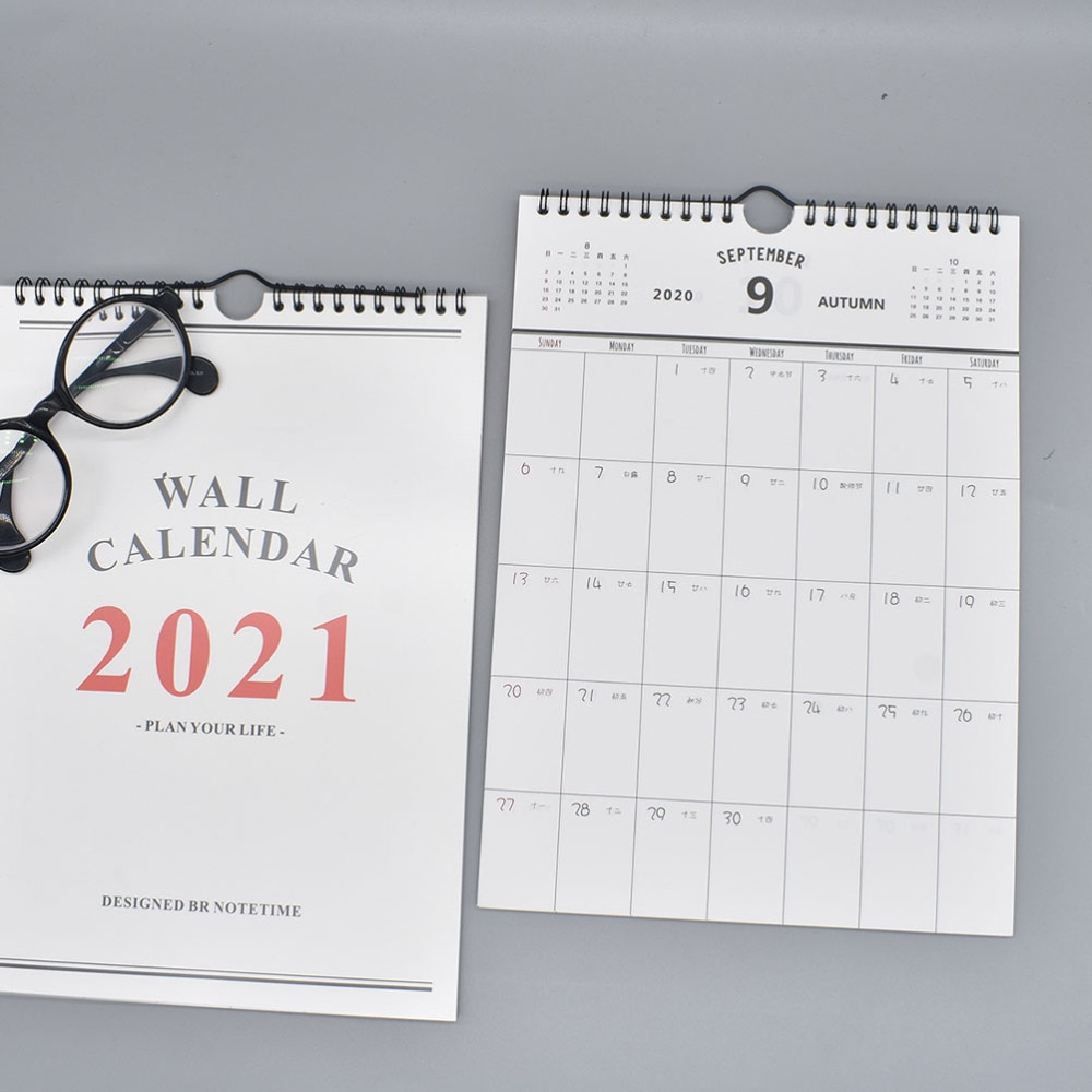 Daglig tidsplan håndmalet kalender månedlig tidsplan væg kalender dagsorden planlægningskalender til hjemmekontor gitter  .9: Gitter
