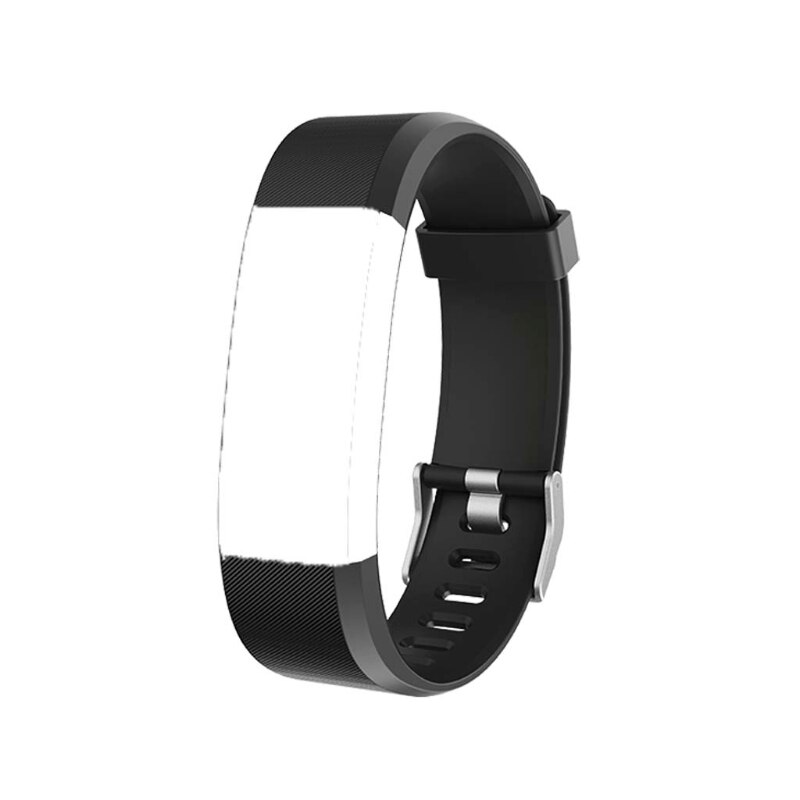 Pulsera OOTDTY ID115 Plus, repuesto de correa de silicona para reloj inteligente: Black