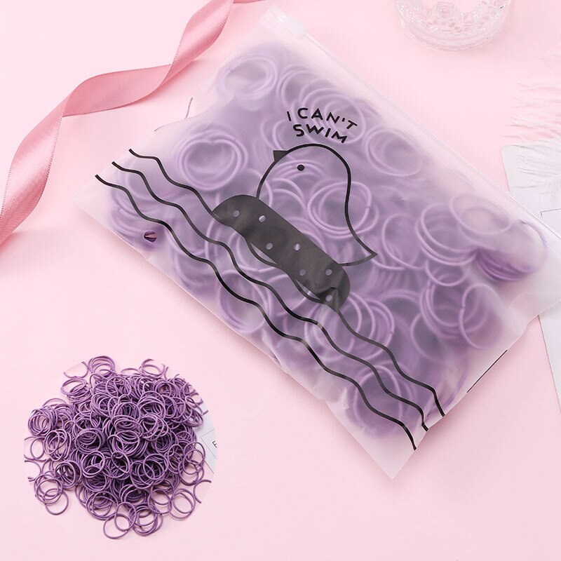 100 sztuk/worek dziewczyny akcesoria do włosów opaski gumowe elastyczne gumki do włosów Gum dla kucyk Holder Scrunchie pałąk akcesoria do włosów: 11