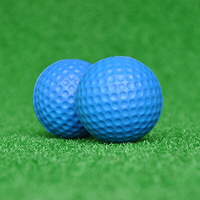 20 pcs Soft Bright Color Light Indoor Outdoor Training Practice Golf Sports Elastic PU Foam Balls 6 Colors: Blue