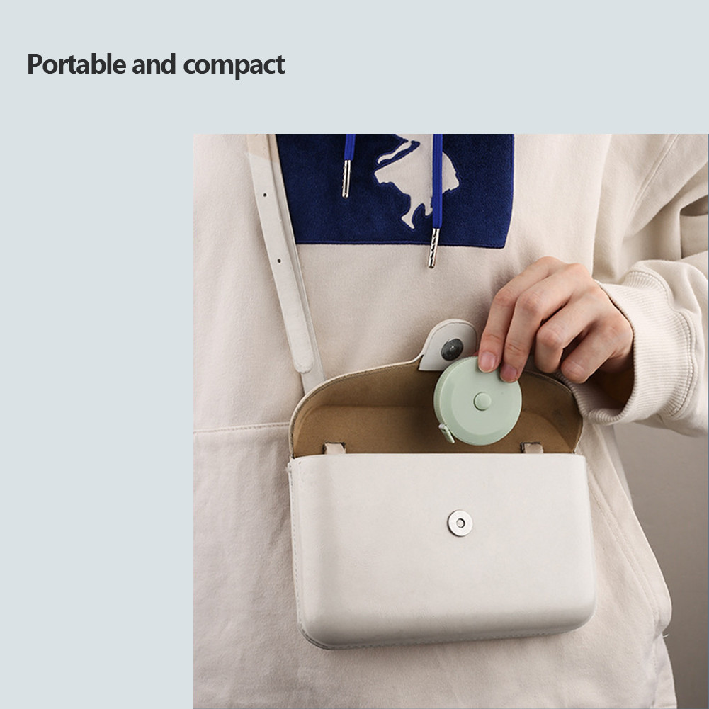 portable Bust wait measurement tool lose weight Mini plastic measuring clothes measuring tape auto retractable 1.5 meters tape