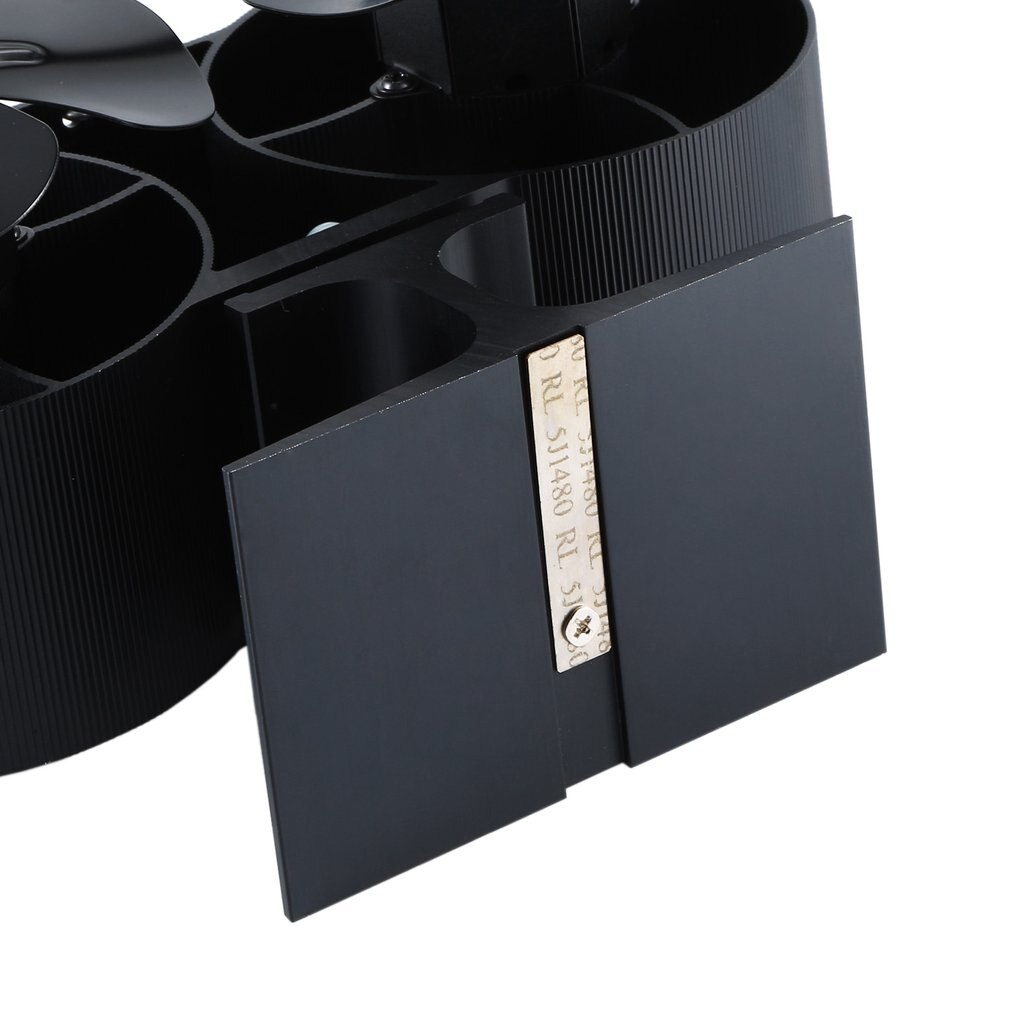 Podwójny wentylator zasilany ciepłem Dziennik palnik drewna wentylator cichy czarny domowy wentylator kominkowy wydajny rozkład ciepła na zimę MF