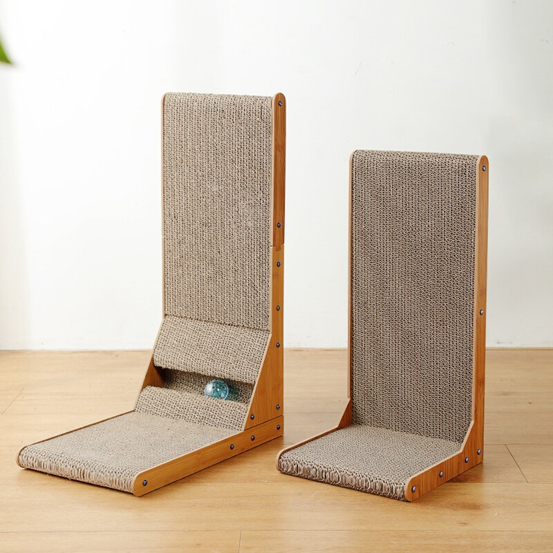 Muur Verticale Krabpalen Board L-Vormige Grote Slijtvaste Kat Scratcher Schraper Voor Katten Training Slijpen Klauw speelgoed