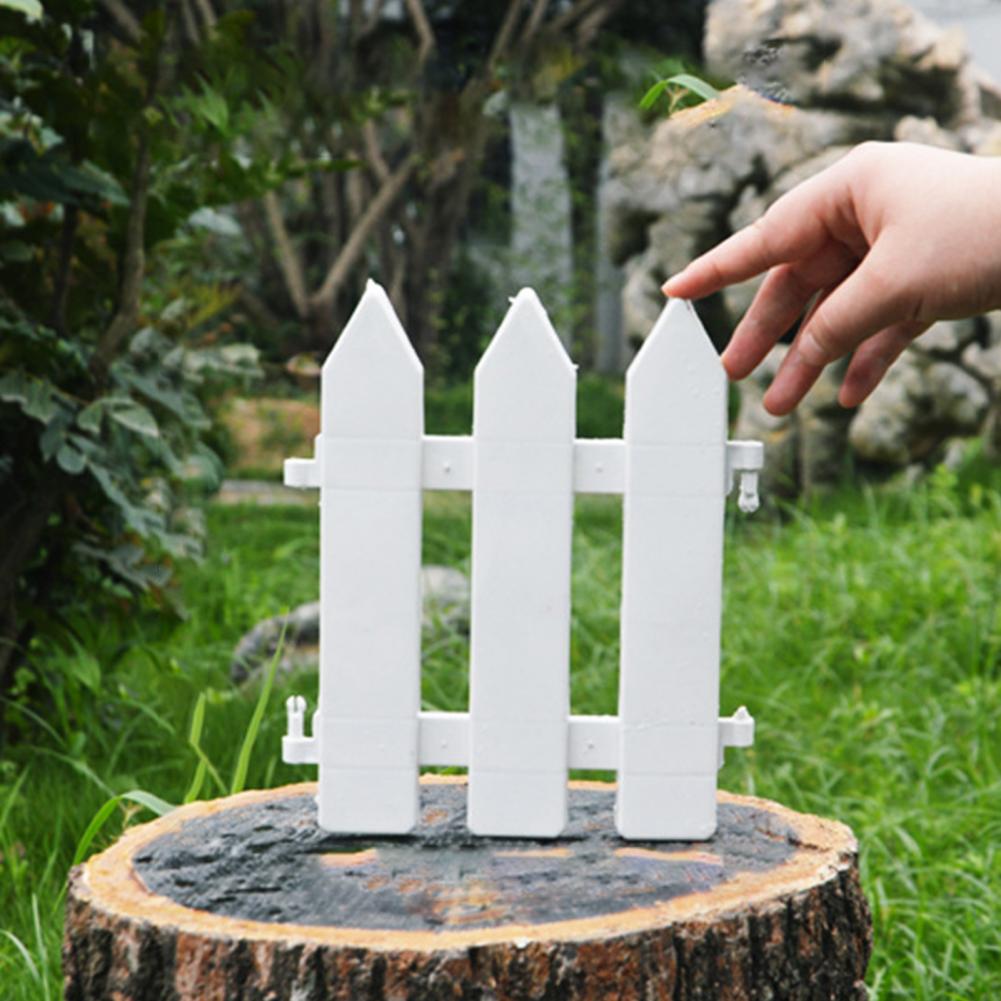 Excellent Picket Fences Multipurpose Plastic Indoor Outdoor Picket Fence Ornament Fence Ornaments Miniature Fences 5Pcs