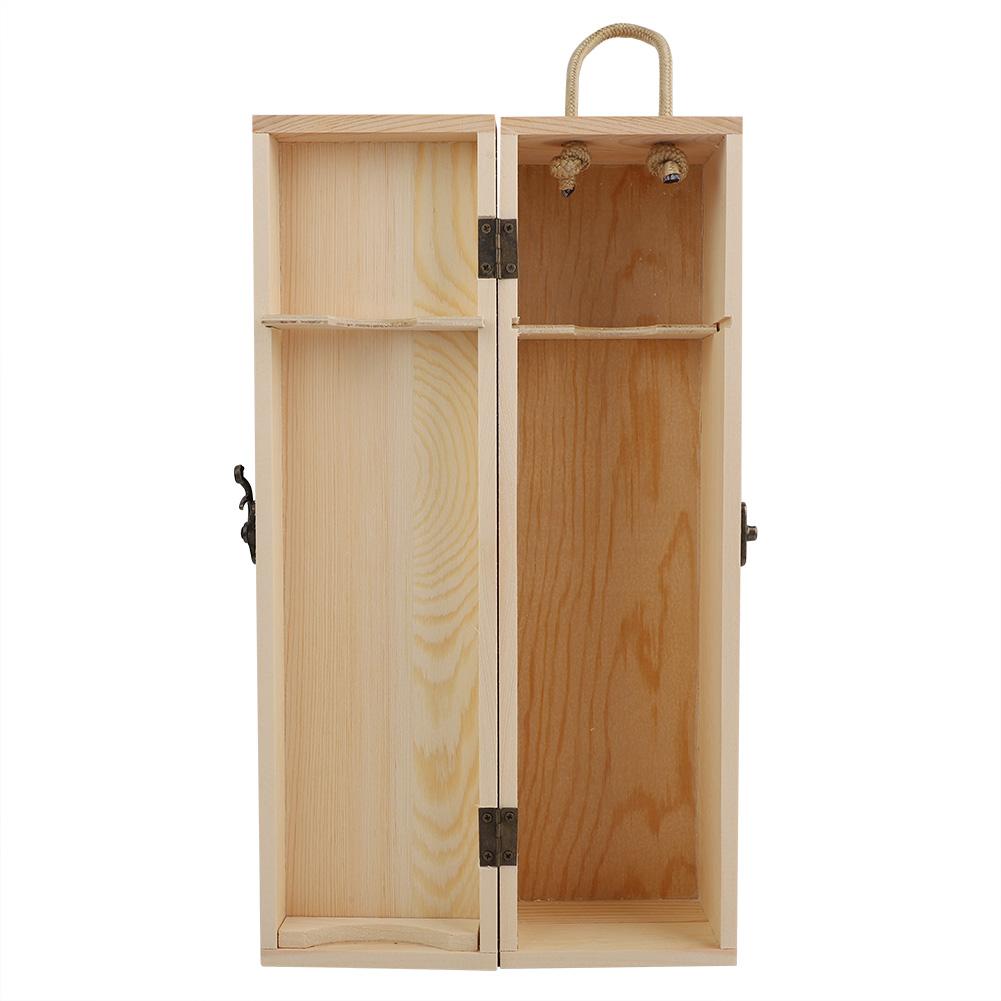 Household Single Bottle Red Wine Box Wooden Wine packing Box Carries Bar Accessories