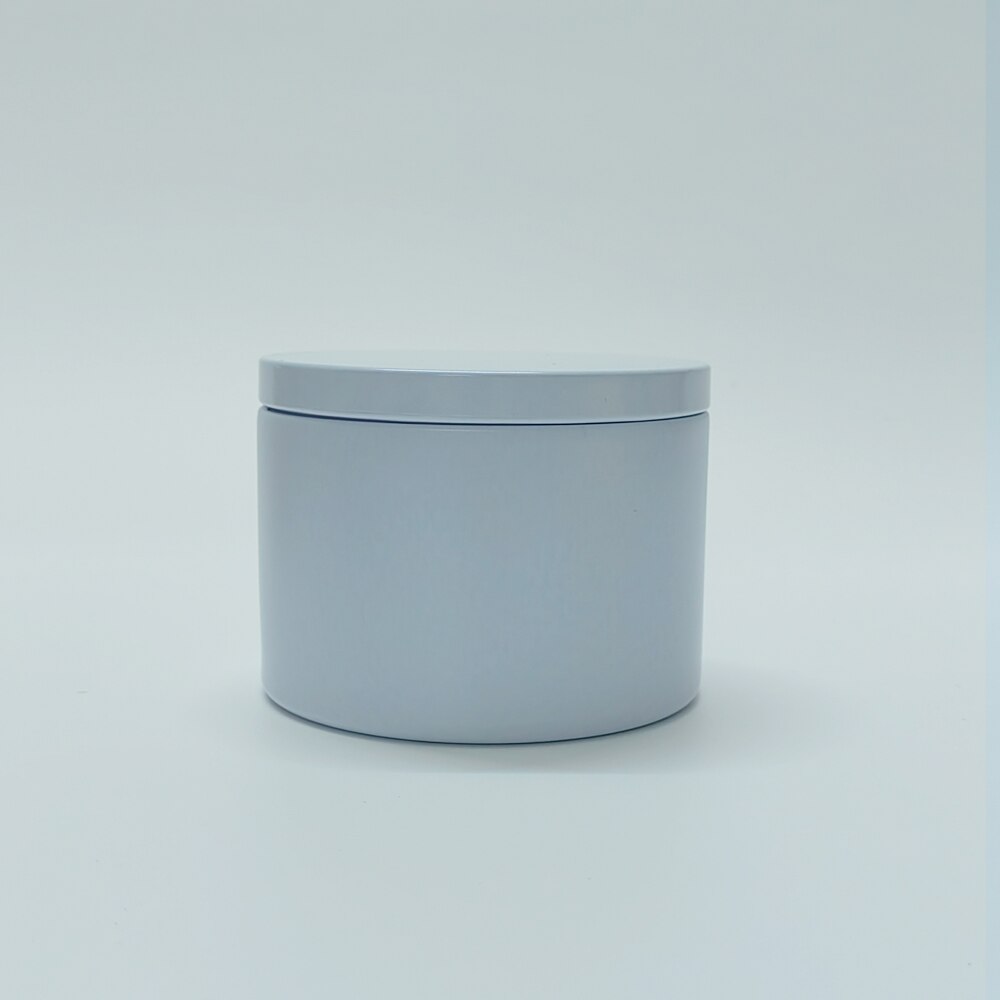 8oz 240ml Round Candle tins Empty Containers scented Candle Jars with lid Bulk for Candle Making Supplies Candy Tea Storage Box: White