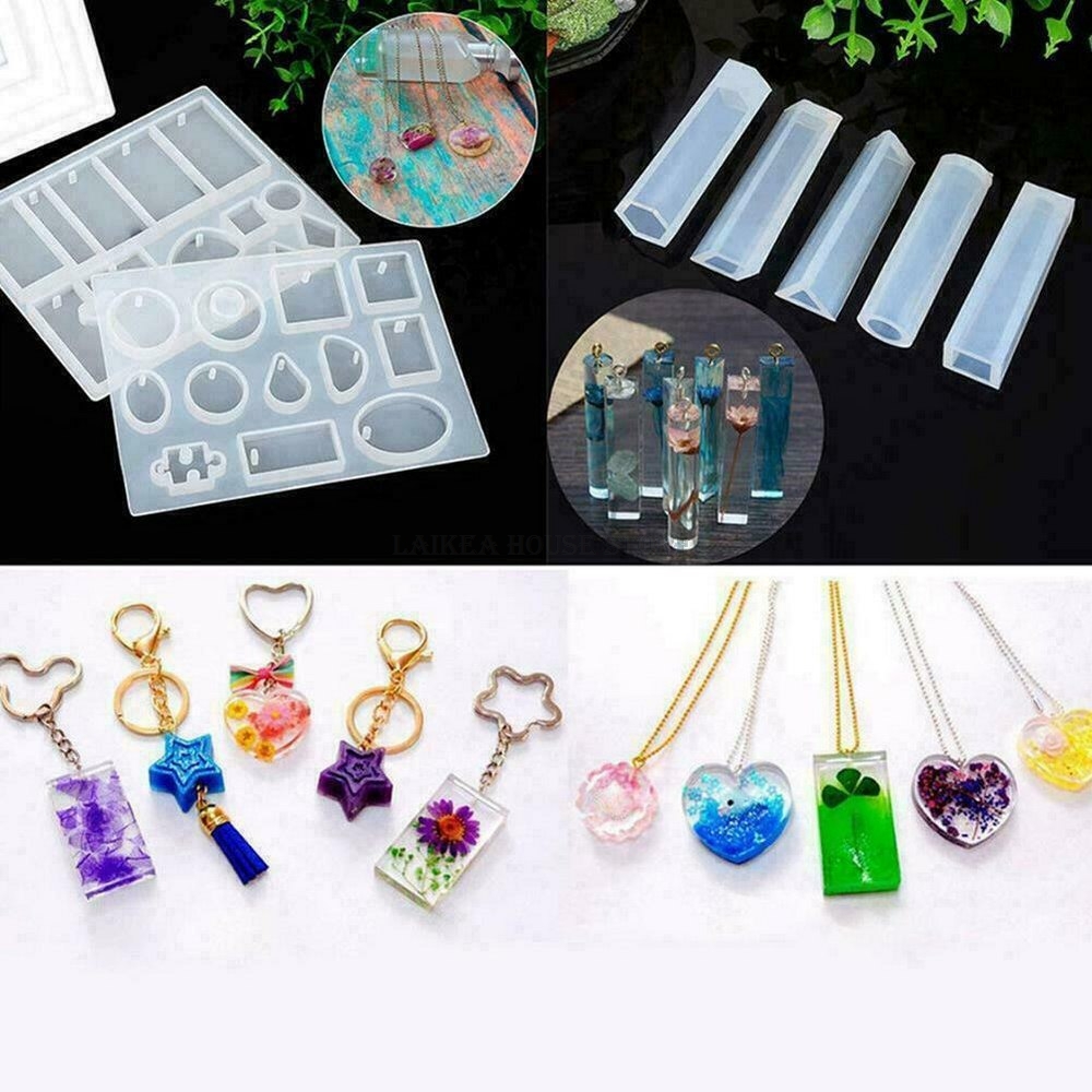 Siliconen Mal Voor Hars Siliconen Uv Hars Diy Klei Epoxy Hars Gieten Mallen En Gereedschappen Set Zonder Pailletten Huishoudelijke Decoraties