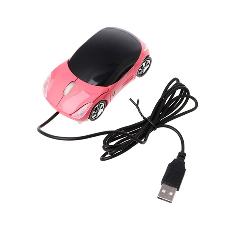 Bedrade Muis 1000Dpi Mini Auto Vorm Toetsenbord Usb 3D Optische Innovatieve 2 Koplampen Gaming Muis Voor Pc Laptop Computer muizen: PINK